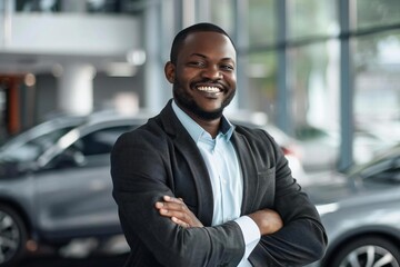 African American insurance agent hand offering car drive concept - obrazy, fototapety, plakaty