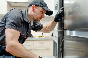 Stainless steel upscale refrigerator repair for fixing appliance
