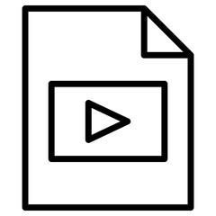 video file icon, simple vector design