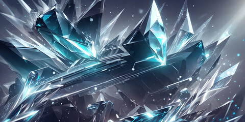 abstract blue crystal background