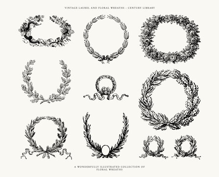 Decorative Laurel Wreath Design Assets