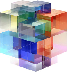 Obraz premium Abstract composition with blocks