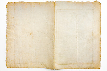 Empty pages of old book, paper texture background - obrazy, fototapety, plakaty