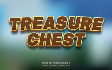Treasure Chest 3D editable text style effect	
