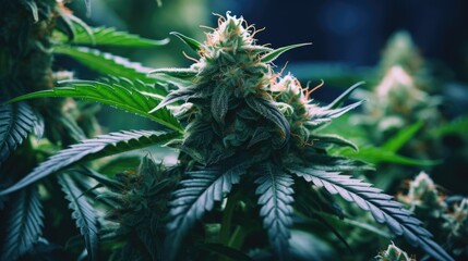 natural cannabis plant close up