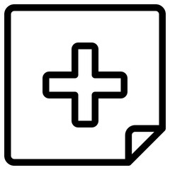 medical report icon, simple vector design