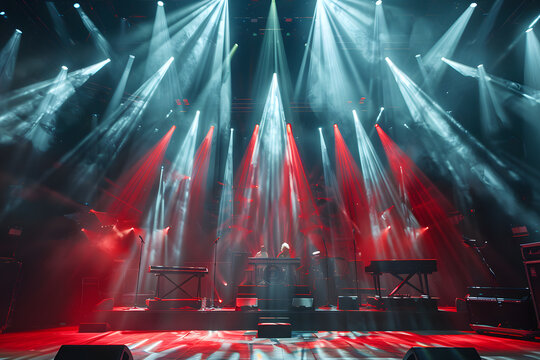 background stage with lights colors