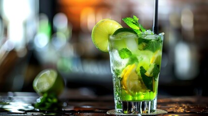 We stock the world's best cocktails in our collection, including the popular alcoholic drinks Mojito and Cosmopolitan - obrazy, fototapety, plakaty