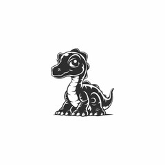 Obraz premium Dinosaur logo design vector illustration template