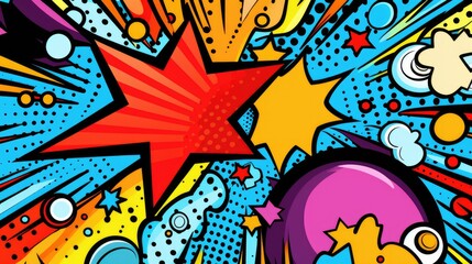 colorful background in pop art style illustration