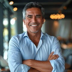 Smiling Man With Crossed Arms