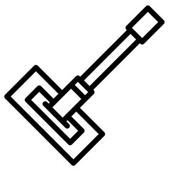 Hammer icon vector sign isolated on white background. Simple vector illustration for graphic and web design.