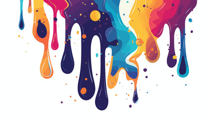 Abstract drip background art in illustration space geo