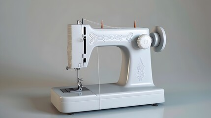Sophisticated Sewing Machine in Minimalist Product Shot
