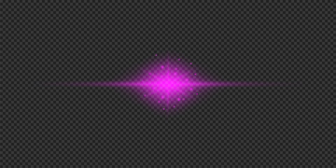 Purple horizontal light effect of lens flares