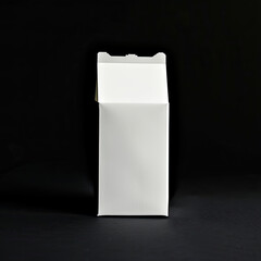 white milk carton on black background 