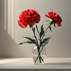 red poppies in a vase