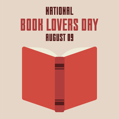 Book Lovers Day banner template. Books holiday concept
