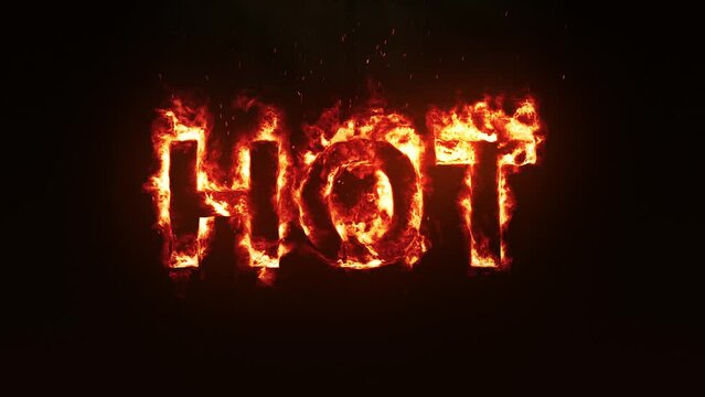 Hot. Fiery Hot Text. Hot Summer. Summer Heat. Burning Hot Text