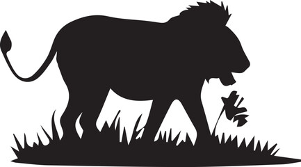 lion black silhouette