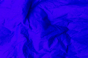 Crumpled blue fabric texture