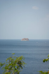 a picture of Sombrero Island. It's a famous diving spot for beginners and experts