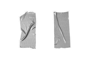 Two pieces of gray duct tape
