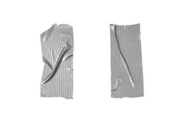 Two pieces of gray duct tape