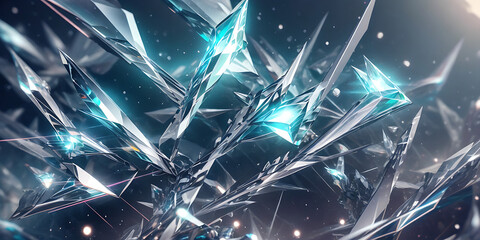 abstract blue crystal background