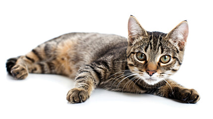 british cat isolated on a white background, stock picture
