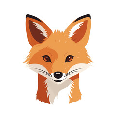 Fototapeta premium a aged fox cartoon, nursery wall print, europe kids story book art style сreated with Generative Ai 