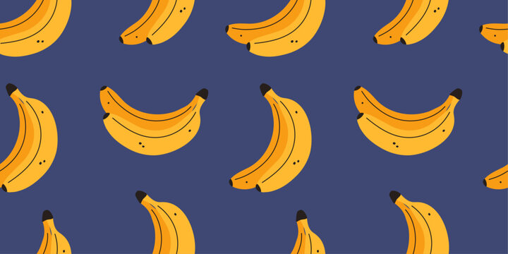 Seamless pattern with banana fruit