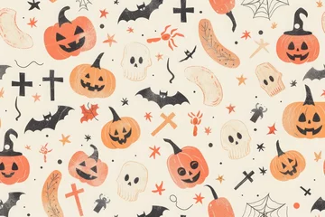 Wandcirkels plexiglas halloween pattern © Guizal