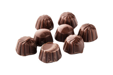 Obraz premium chocolate candy, dark, sweet .isolated on white background