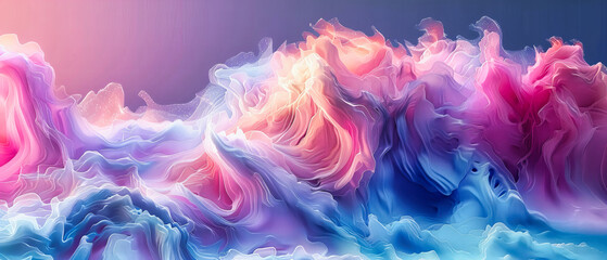 Abstract Artistic Background with Fluid Blue and Purple Colors, Mimicking a Dreamy Watercolor Splash Across a Cosmic-Like Canvas - obrazy, fototapety, plakaty