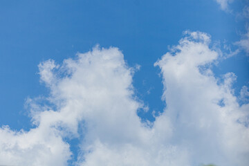 Bright sky, beautiful white clouds