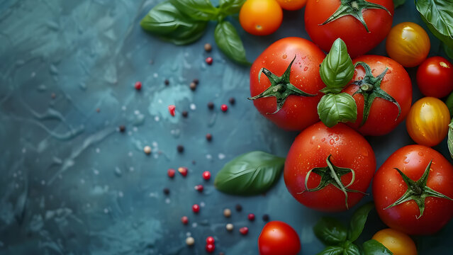 Photo vegetables close-up with copy space