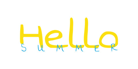 Hello Summer Sale specail lettering typography for season offer banners, social media, website banner, packaging box, vector design element for marketing posters and artworks