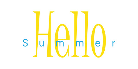 Hello Summer Sale specail lettering typography for season offer banners, social media, website banner, packaging box, vector design element for marketing posters and artworks