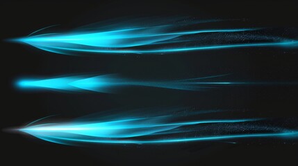 Illustration of realistic airplane condensate trails on a black background. Illustration of missile launch contrails, rocket flight, space mission, speed effect, and rocket launch contrails.
