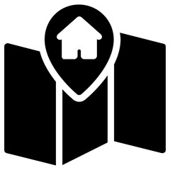 home location icon, simple vector design
