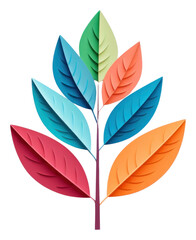 Obraz premium PNG Leaf plant paper art.