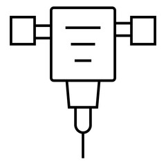 jackhammer icon isolated sign symbol vector illustration.