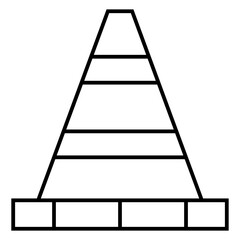 Traffic cone icon. Road cone icon vector. Roadblock or Road barrier mark for apps or websites, symbol illustration