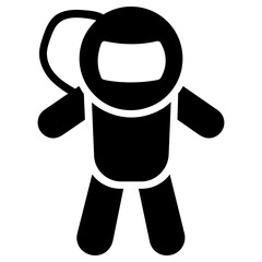 astronaut icon, simple vector design
