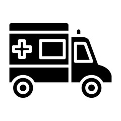 Ambulance glyph icon