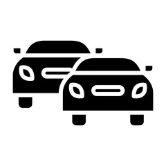 Traffic Jam glyph icon