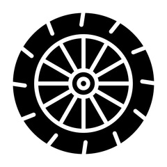 Car Wheel glyph icon