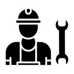 Mechanic glyph icon