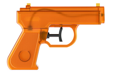 Water Gun, water pistol for kids. 3D rendering isolated on transparent background